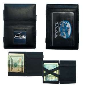  Seahawks Leather Jacobs Ladder Leather Wallet Sports 