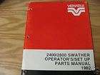 VERSATILE 2400 2800 SWATHER OPERATORS MANUAL 1982