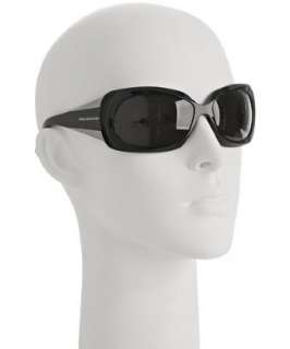 Balenciaga black slim wraparound sunglasses  