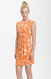 Diane von Furstenberg Twisty Clean Print Silk Dress $365.00
