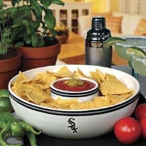 CHICAGO WHITE SOX Ceramic CHIP And DIP SET (Serving Plate 13 x 4) by 