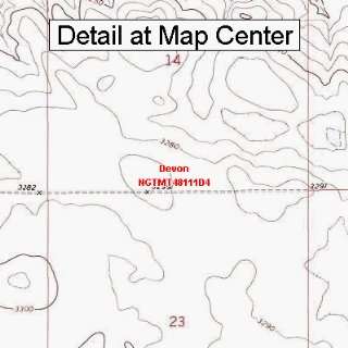  USGS Topographic Quadrangle Map   Devon, Montana (Folded 