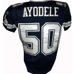  Akin Ayodele #50 Cowboys Game Issued Navy Jersey (Tagged 