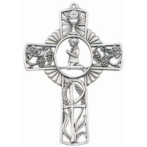  First Communion Boy 5 Pewter Cross (JC 9450)