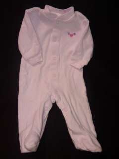 Used Baby Girl Clothes Footed Pajamas/Pjs/Sleepwear/3 6 Months Spring 