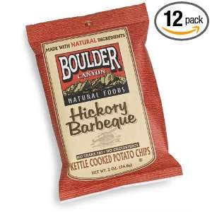 Boulder Canyon Kettle Chips, Hickory Barbeque, 2 Ounce Bags (Pack of 