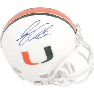   Miami Hurricanes Autographed Riddell Mini Helmet 