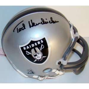 Ted Hendricks Autographed Mini Helmet   RAIDERS WCA   Autographed NFL 