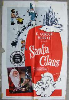   Vintage 1960 K. Gordon Murray Weird Christmas Cult 1SH Movie Poster