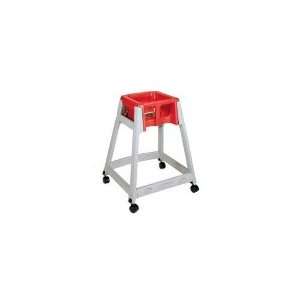    RED   High Chair Infant Seat w/ Red Seat, Casters, Gray Frame Baby
