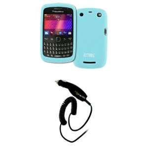   Silicone Skin Case Cover + Car Charger (CLA) for BlackBerry Curve 9350