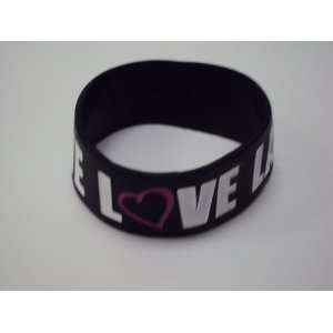  Rubber Wristband Live Love Laugh 1 Bracelet Black with 