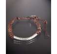 chan luu silver hammered bar and red brown knotted leather bracelet