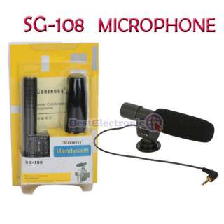 SG 108 Shotgun DV Stereo Microphone for Nikon DSLR D3100 D7000 D5100 