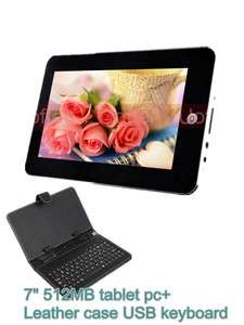 New 7 Google Android 2.2 OS 512 MB 4G Tablet PC+7 Case USB Keyboard 
