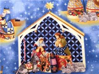 New Jim Shore Nativity Scene Christmas Religious Holiday Fabric BTY 