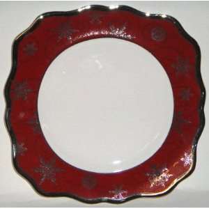  Wedgwood Sterling Holiday Red Square Salad Plate 