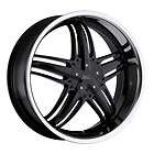 20 in Milanni Force Gloss Black Stainless steel lip Rims 5x4.75 5x120 