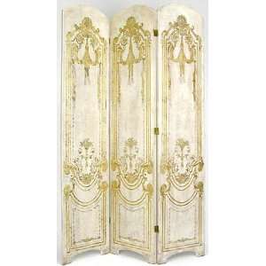  6 ft. Tall Gold Scroll Room Divider