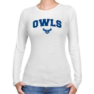 NCAA Rice Owls Ladies White Logo Arch Long Sleeve Slim Fit 