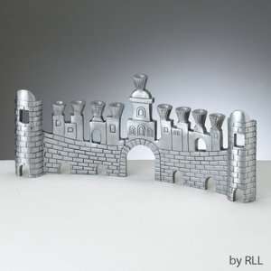  Walls of Jerusalem Aluminum Chanukah Menorah