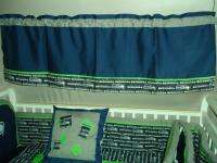 Baby Nursery Crib Bedding Set w/Seattle Seahawks fabric  