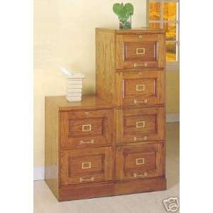    Filing Cabinets,oak Finish 2 Drawer & 4 Drawer NEW