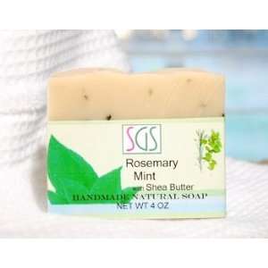  Rosemary Mint Handmade Soap   3 Bars Beauty
