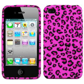   LEOPARD SILICONE RUBBER SOFT GEL SKIN CASE COVER APPLE IPHONE 4 4S