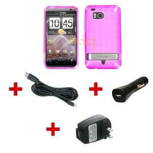  PINK Argyle / Checkered TPU Cover Case For HTC THUNDERBOLT 