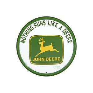 John Deere Nothing Runs Like a Deere Tractor Round Logo Retro Vintage 