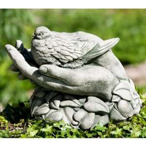  Campania International Bird in Hand Cast Stone Garden 