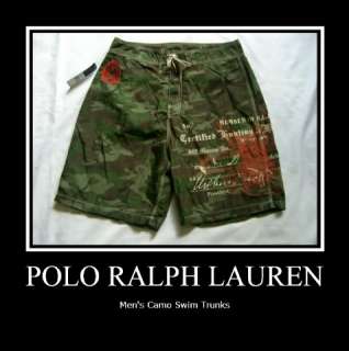 Polo Ralph Lauren Mens Camouflage Swim Trunks  