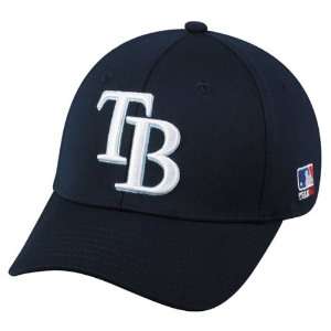  MLB BAMBOO Flex FITTED Lg/XL Tampa Bay RAYS Home NAVY Hat 