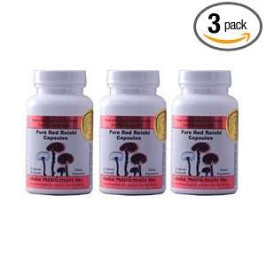  Aloha Medicinals Pure Red Reishi 90ct 500mg   3 Pack 