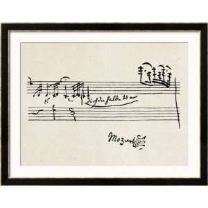 Cadenza, with Mozarts Signature Framed Giclee Poster Print, 45x35 