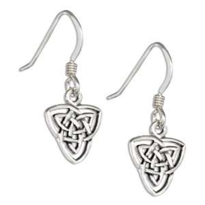  Sterling Silver Celtic Double Trinity Knot Earrings 