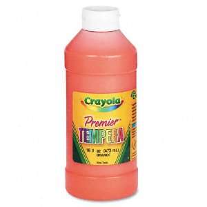  Crayola® Premier Tempera Paint, Orange, 16 Ounces Office 
