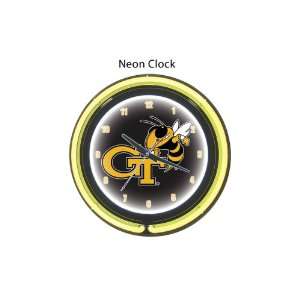  Georgia Tech Yellow Jackets NCAA 14 inch Neon Clock 