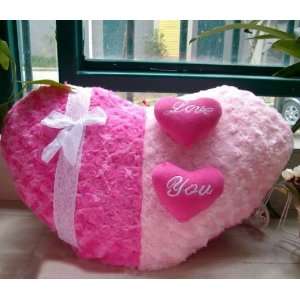  Plush Toys   Couple of Heart shaped Love Cushion Pillow 