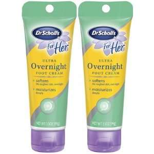 Dr. Scholls For Her Ultra Overnight Foot Cream, 3.5 oz, 2 ct 