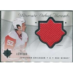   Debut Threads #DTJE Jonathan Ericsson /200 Sports Collectibles