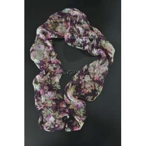 100% Silk Hand Painting Long Scarf Shawl with Vivid Vibrant Colors 