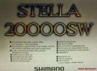 SHIMANO STELLA SW STL20000SW OFFSHORE SPINNING REEL 022255109086 