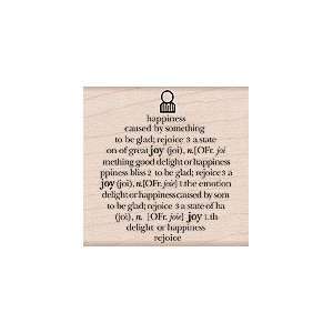  Happiness Definition Wood Mounted Rubber Stamp (E4868 