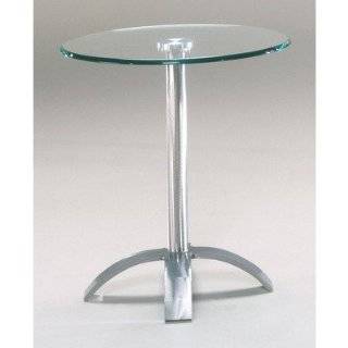 Axis Contemporary End Table Metal Finish Platinum