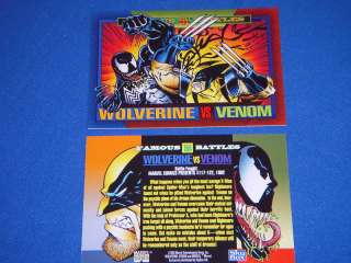 1993 Marvel FAMOUS BATTLES Wolvie/Venom &Spidey/Carnage  