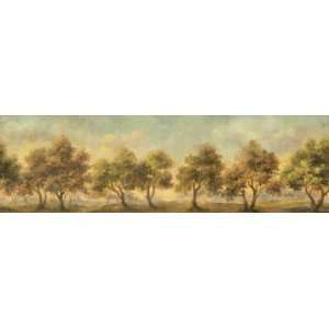 com Autumn Trees Wall Border in Olive Green Autumn Trees Wall Border 