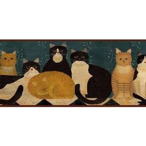  3 Rolls of Country Cats Wallpaper Border   Linda Spivey 