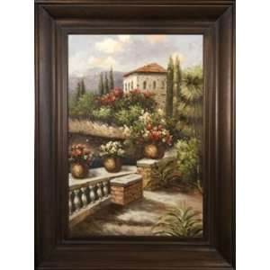 Artmasters Collection 11564 69594 Terrace View Framed Oil Painting 